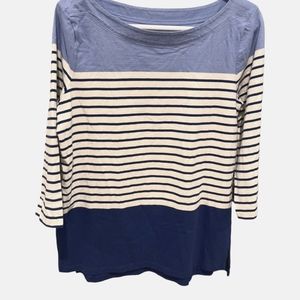 Talbots 3\4 Sleeve Striped Top Size L